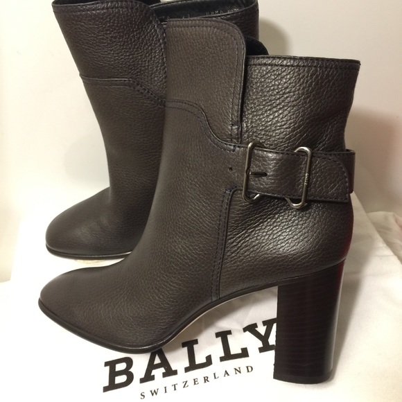 BALLY SWITZERLAND DEIDA CHOCOLATE BOOTIE - Picture 8 of 8